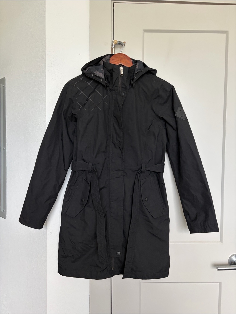 THE NORTH FACE BELTED RAIN TRENCH COAT BLACK WOMEN’S SMALL